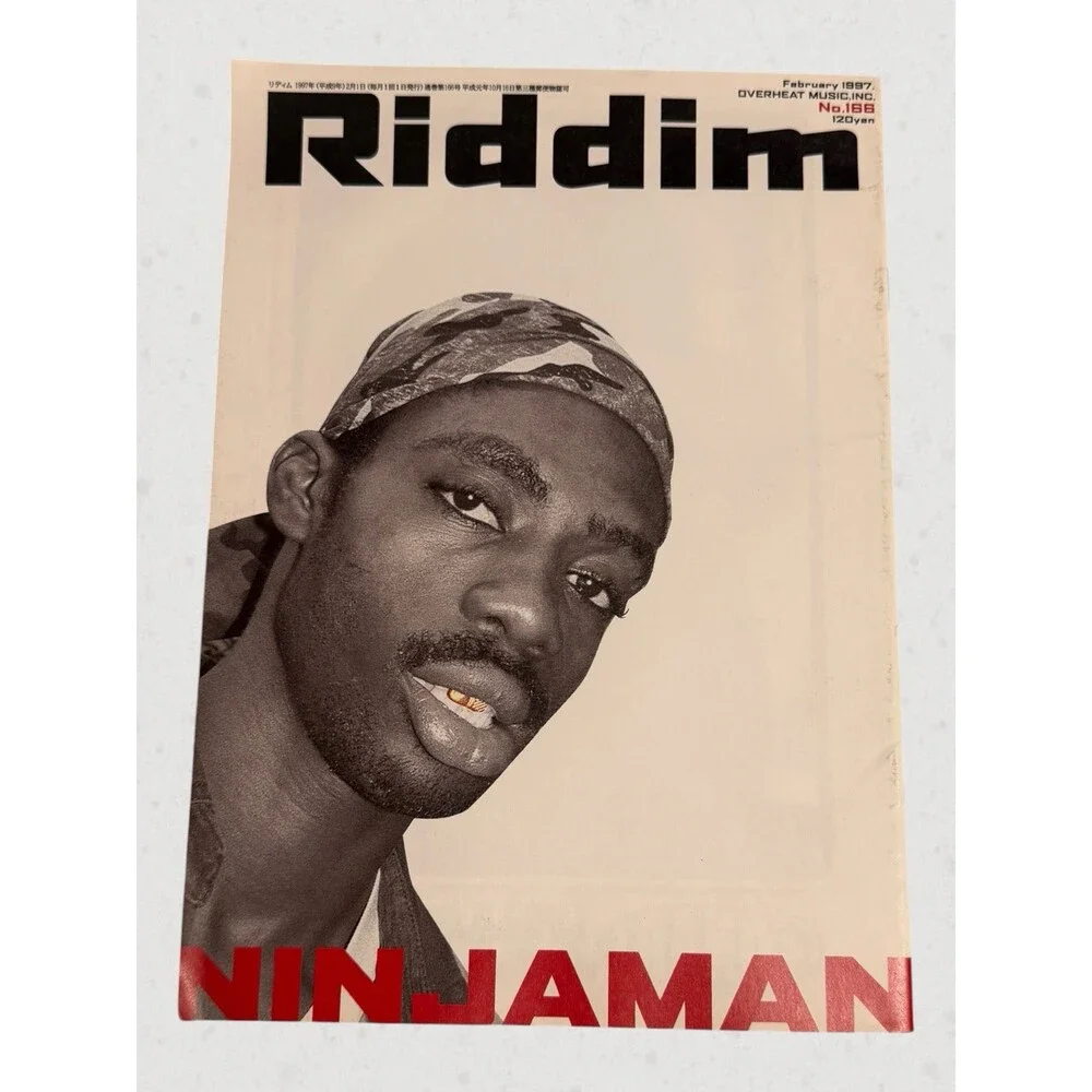 Vintage RIDDIM Reggae Magazine Feb 1997 No.166 NINJAMAN Cover Overheat Japan